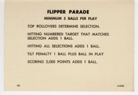 Image # 12213: Flipper Parade Score Card A-6356