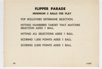 Image # 12207: Flipper Parade Score Card A-6295