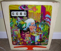 Image # 40354: 4 Square Sample Game - Backglass 
(Serial number 01003 S.)