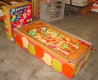 Image # 45407: Four Stars Cabinet - Left 
(The playfield has been stripped of nearly all of its components.)