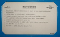 Image # 17158: Freedom Early Production Instruction Card 
(This image is from the game with serial number 1100.)