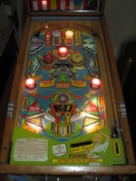 Image # 54420: Fun-Fair Illuminated Playfield 
(The lockdown bar is not original to this game but appears to be the same style. Serial number 2161.)