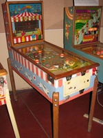 Image # 54423: Fun-Fair Cabinet - Full View 
(The lockdown bar is not original to this game but appears to be the same style. Serial number 2161.)