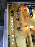 Image # 37306: Gamatron Whitewood - Ball Walker Assembly 
(This whitewood was made into a fully operational game by a collector.)