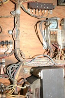 Image # 53321: Gay 90's Extra Ball Relay Not Installed 
(The Extra Ball Relay would be installed in the open space shown here and plugged into the connector. In place of that relay, the shorting plug, necessary for replay operation, is shown installed. Cabinet serial number 61361.)