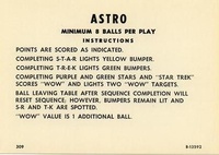 Image # 36547: Astro Instruction Card - Minumum 8 Balls